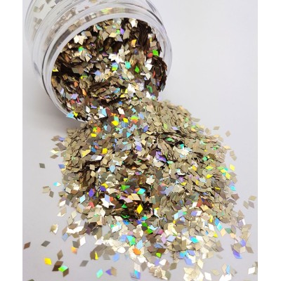 Chunky Glitter Pale Holo Gold Diamonds Chunky Glitter Pale Holo Gold Diamonds